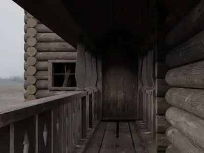 Medieval Mansion Low-poly 3D model