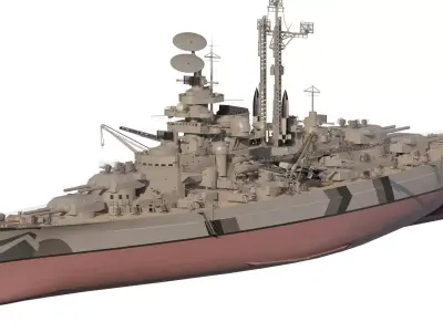 WW2  GERMAN HEAVY CRUISER 3D model