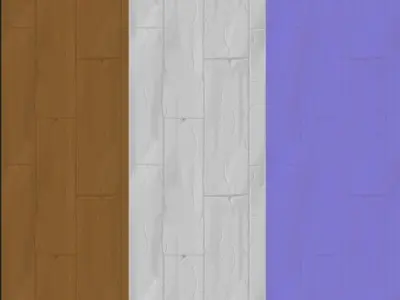 Wooden floor  Low-poly 3D model