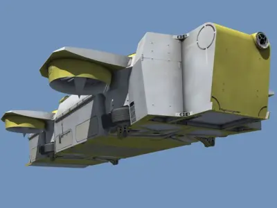 Hover bus Low-poly 3D model