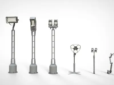 sci fi lighting 4 3D model