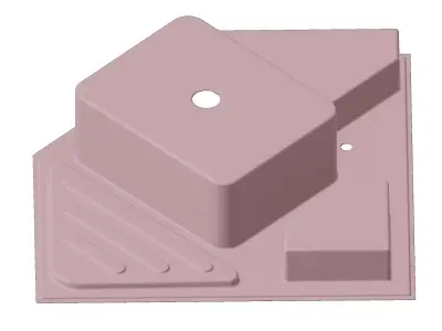 Plastic Premium Kitchen Corner Sink Toy 3D model