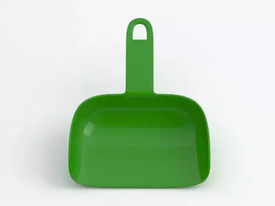 Green plastic dustpan 3D model