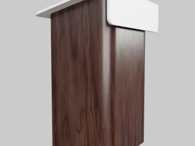 Elegant pulpit Low-poly 3D model