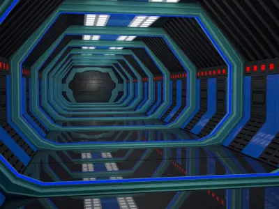 Sci Fi Corridor  3D model 47