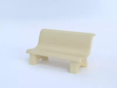 Marble bench for architecture-props 3D print model