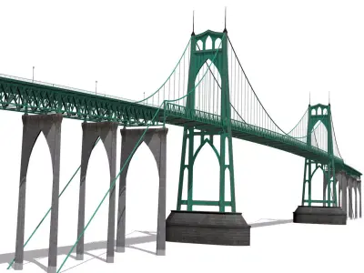 Bridges USA Low-poly 3D model