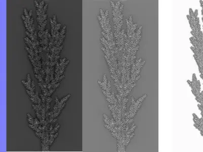 Shrub Rosmarinus 2 Low-poly 3D model