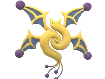 Abstract Elf Bat Character v1 005 Low-poly 3D model