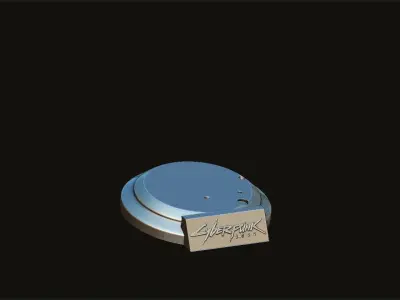 cyberpunk 2077 samurai metal skull model with stand 3D print model