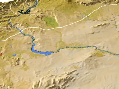 Syria High resolution 3D relief maps 3D model