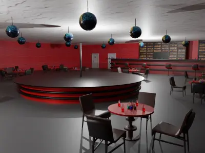 Night Club Low-poly 3D model