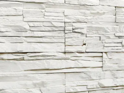Stone slate wall white  3D model