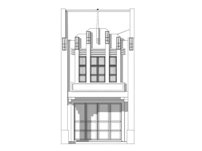 Malaysia Shophouse 1940 3D model