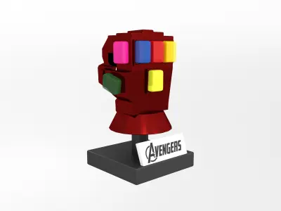 Lego Infinity Gauntlet v1 001 Low-poly 3D model