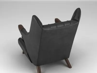 Hans J Wegner Papa Bear Chair 3D model