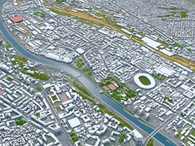 Tbilisi Capital of Georgia Low-poly 3D model