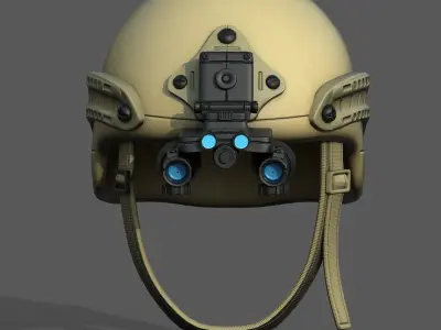 Helmet military combat soldier armor  Low-poly 3D model