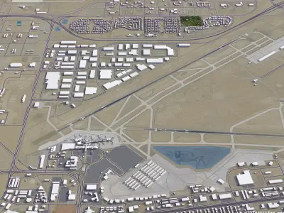 El Paso - Airport - ELP Low-poly 3D model