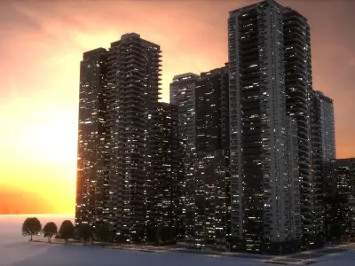 City Block Type B01 3D model