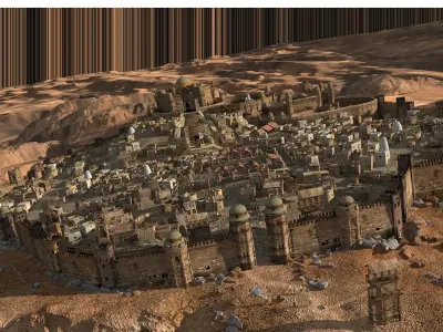MiddleEast City Fantasy Desert Arab City 3D model