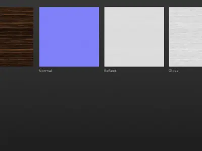 Ebony wood veneer seamless texture 3D model