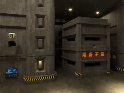 nuclear bunker underground of china 3D model