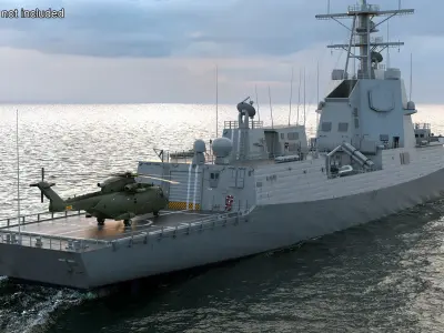  F101 Alvaro de Bazan Class Frigate with Helicopter 
