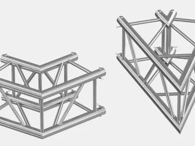 Star Truss Modular Stage Structure 3D model