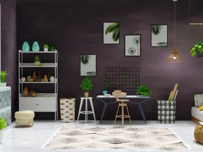 interior decor 3D model