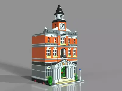 Lego town hall 3D model