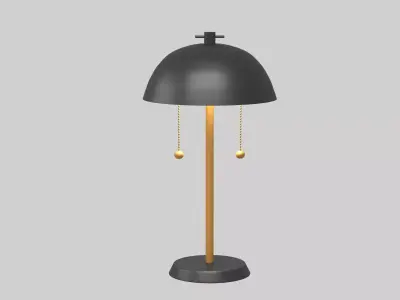 Black Metal Lamp Free 3D model