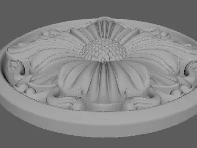 rosette flower 3D model 35