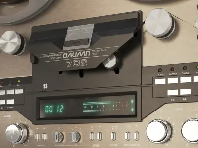Reel-to-reel tape recorder Olympus 702 3D model