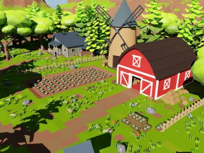 Farm Scene 3D model
