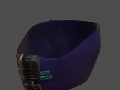 Gas mask helmet 3d model scifi Low-poly  Low-poly 3D model 160