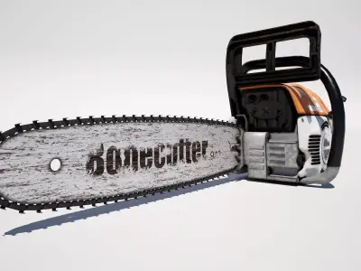Chainsaw Low-poly 3D model