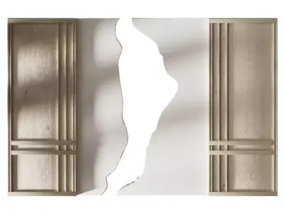 Wall panel wood gypsum 2 3D model