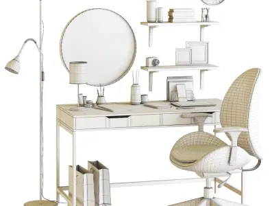 Womens dressing table and workplace 3D model