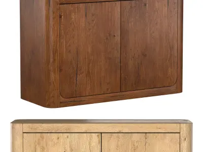 OSLO PANEL DOUBLE-DOOR SIDEBOARD 3D model