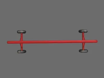 Fence model 03 Low-poly 3D model