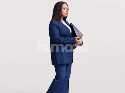 Humano business woman - walking working office street -08045-67 3D model