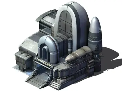 Spaceship - Building 01 3D model