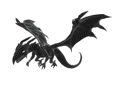 Sky Dragon Character v1 002 Low-poly 3D model