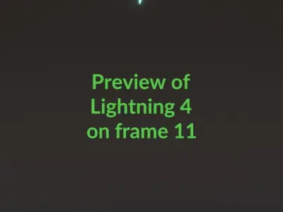Animated Lightning v4 Low-poly 3D model