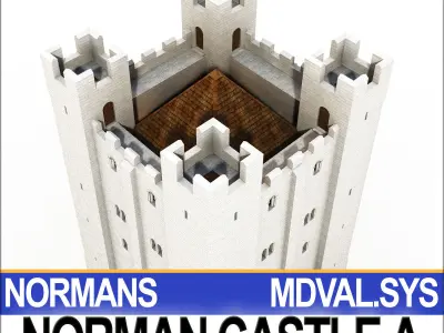 Medieval Norman Castle A Hedingham UK 3D model
