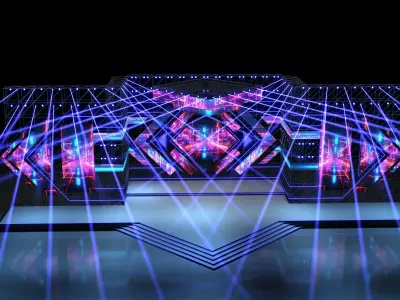 Music Festival Stage 02 Design 3D model