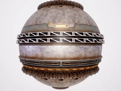 PBR Sci-Fi Texture Pack 07 Low-poly 3D model
