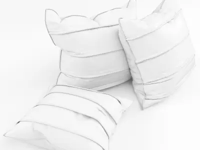 Pillow three pillows 3D model