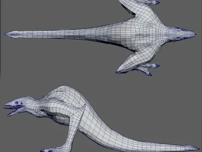 Skullcrawler creature Low-poly 3D model